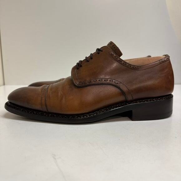 EXCELLENT Calzoleria Harris x Barneys NY Brown Cap Toe Derby UNWORN HEEL Italy 8 main image 12
